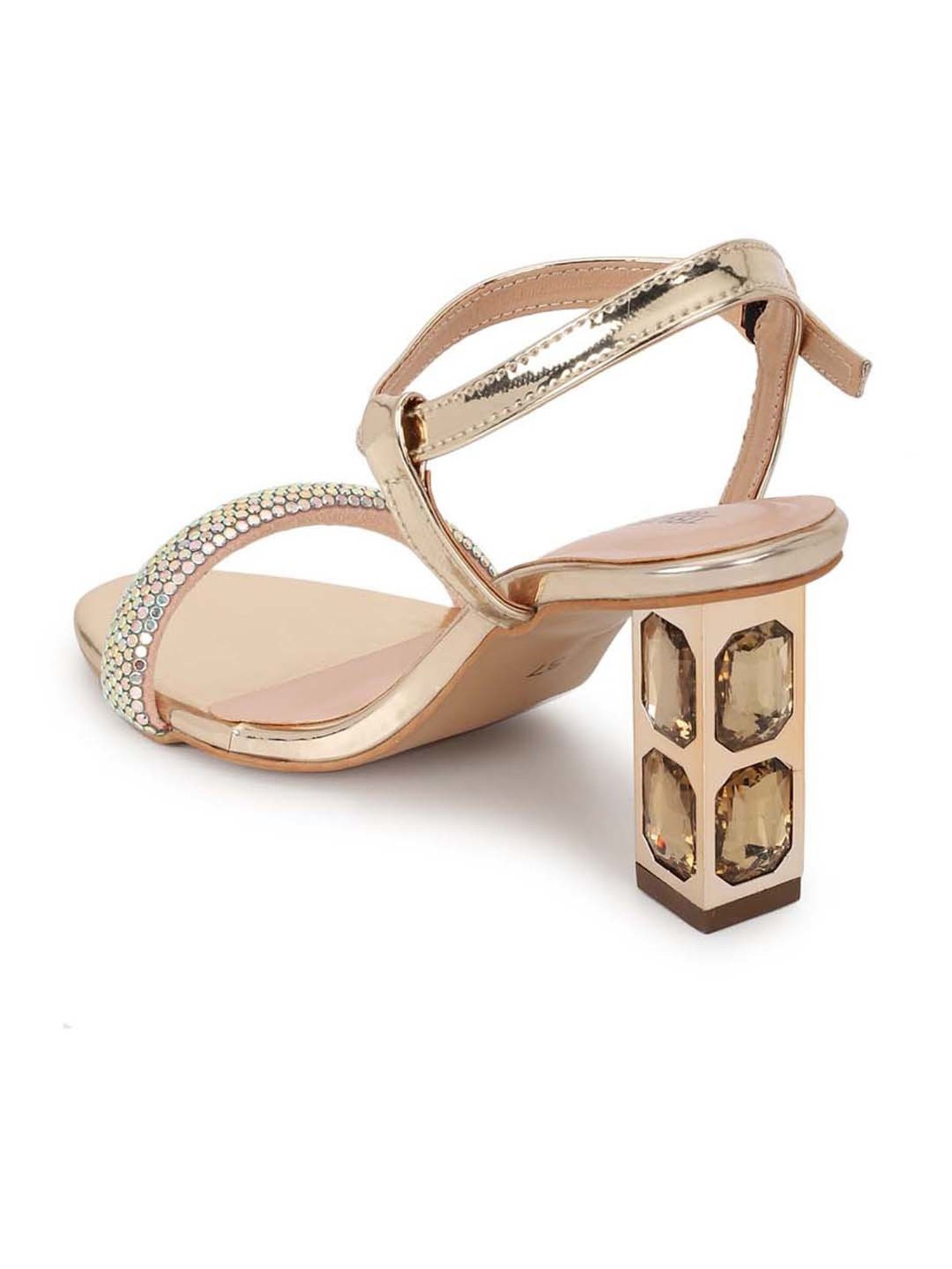 Truffle Collection Women's Golden Ankle Strap Sandals