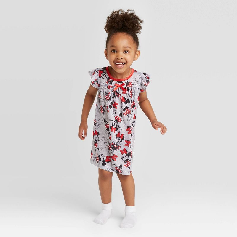 Girls' Minnie Mouse Nightgown - Gray 6