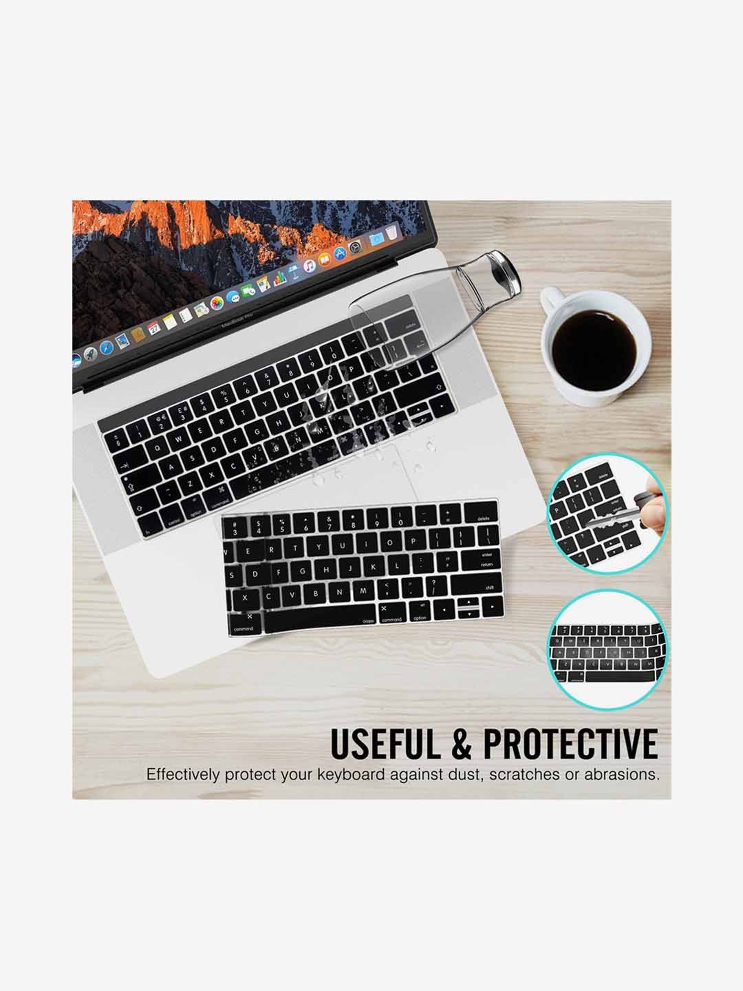 Gripp Keyboard Cover Silicone Skin Macbook Pro 13 (Black)