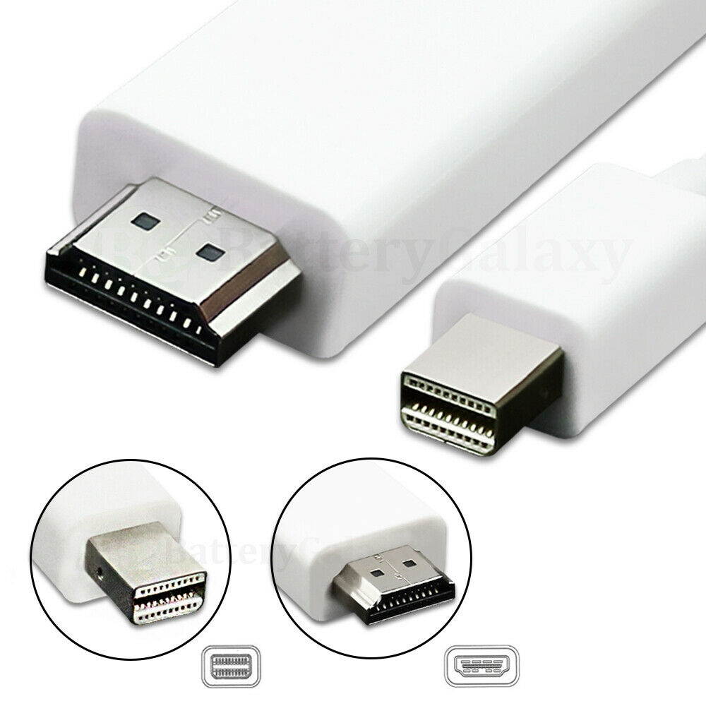 100X ThunderBolt Mini Display Port to HDMI Cable Male For MacBook Pro Air iMac