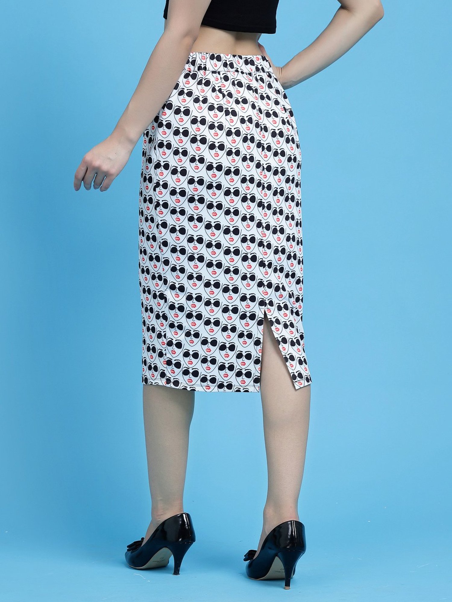 Belle Fille White Floral Print Skirt