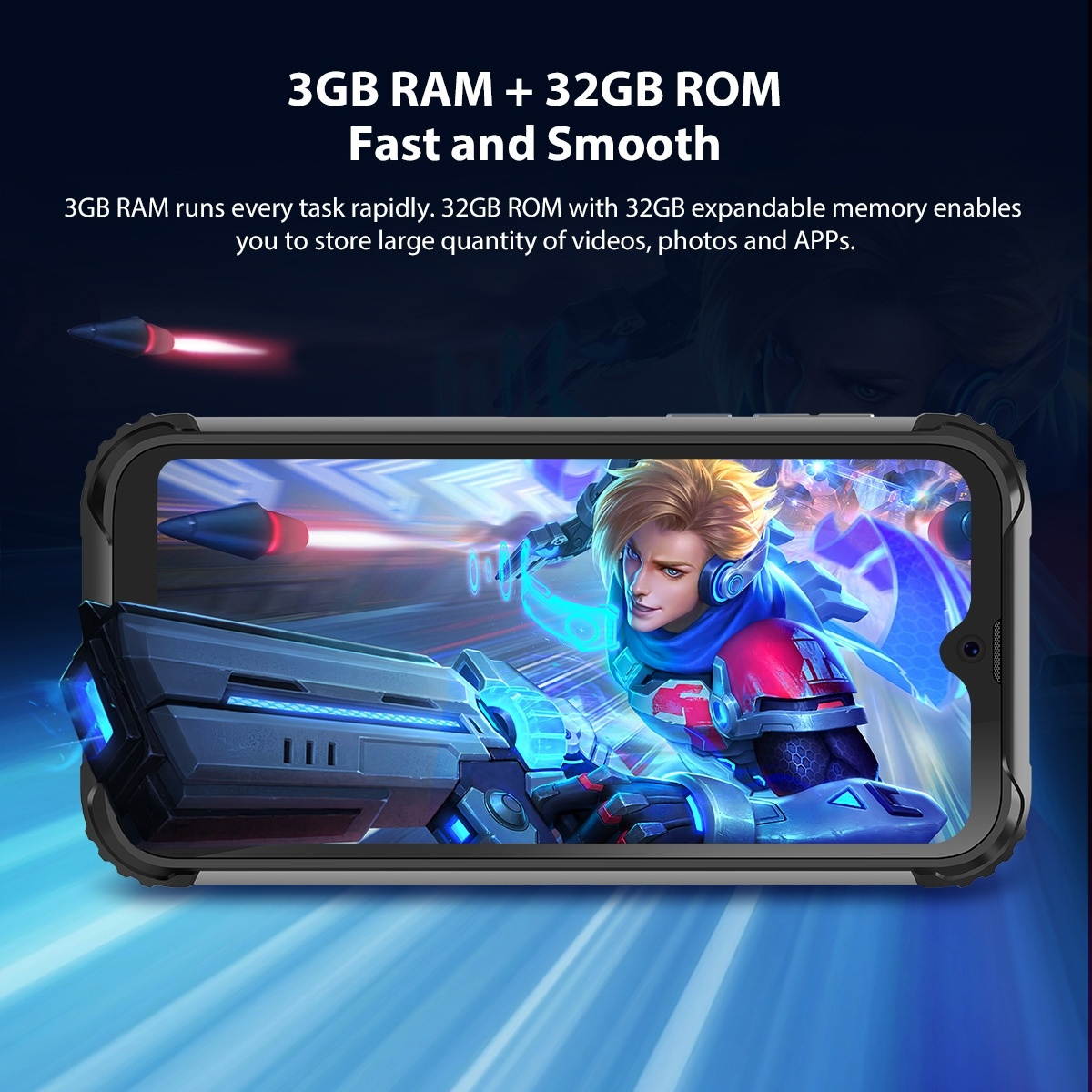 Unlocked Smartphone, Blackview BV5900 Rugged Phone, 3GB+32GB, IP68/IP69K/MIL-STD-810G Waterproof Dustproof Shockproof, Dual Back Cameras, 5580mAh Battery, Face & Fingerprint Identification,