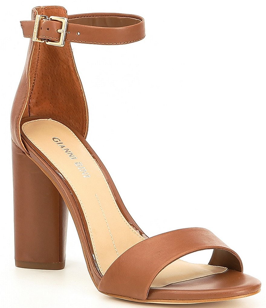 Gianni Bini Joenah Two Piece Ankle Strap Block Heel Dress Sandals