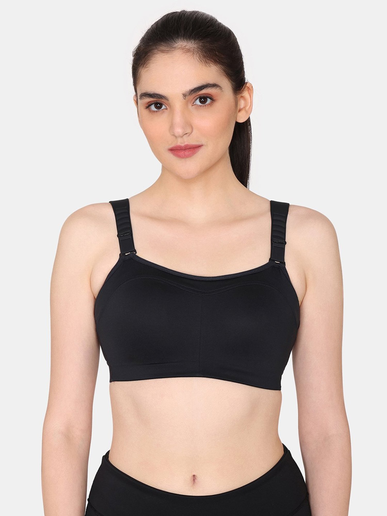 Zelocity by Zivame Black Sports Bra