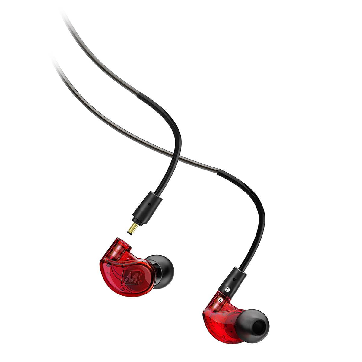mee audio m6 pro musicians' inear monitors with detachable cables; universalfit and noiseisolating 2nd generation red