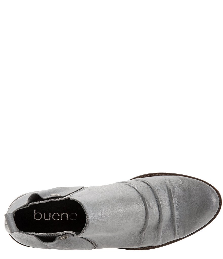 Bueno Pina Leather Ruched Slip-On Block Heel Loafers