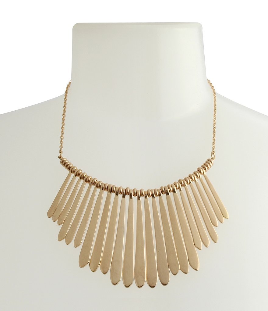 Robert Lee Morris Soho Stick Fringe Statement Necklace