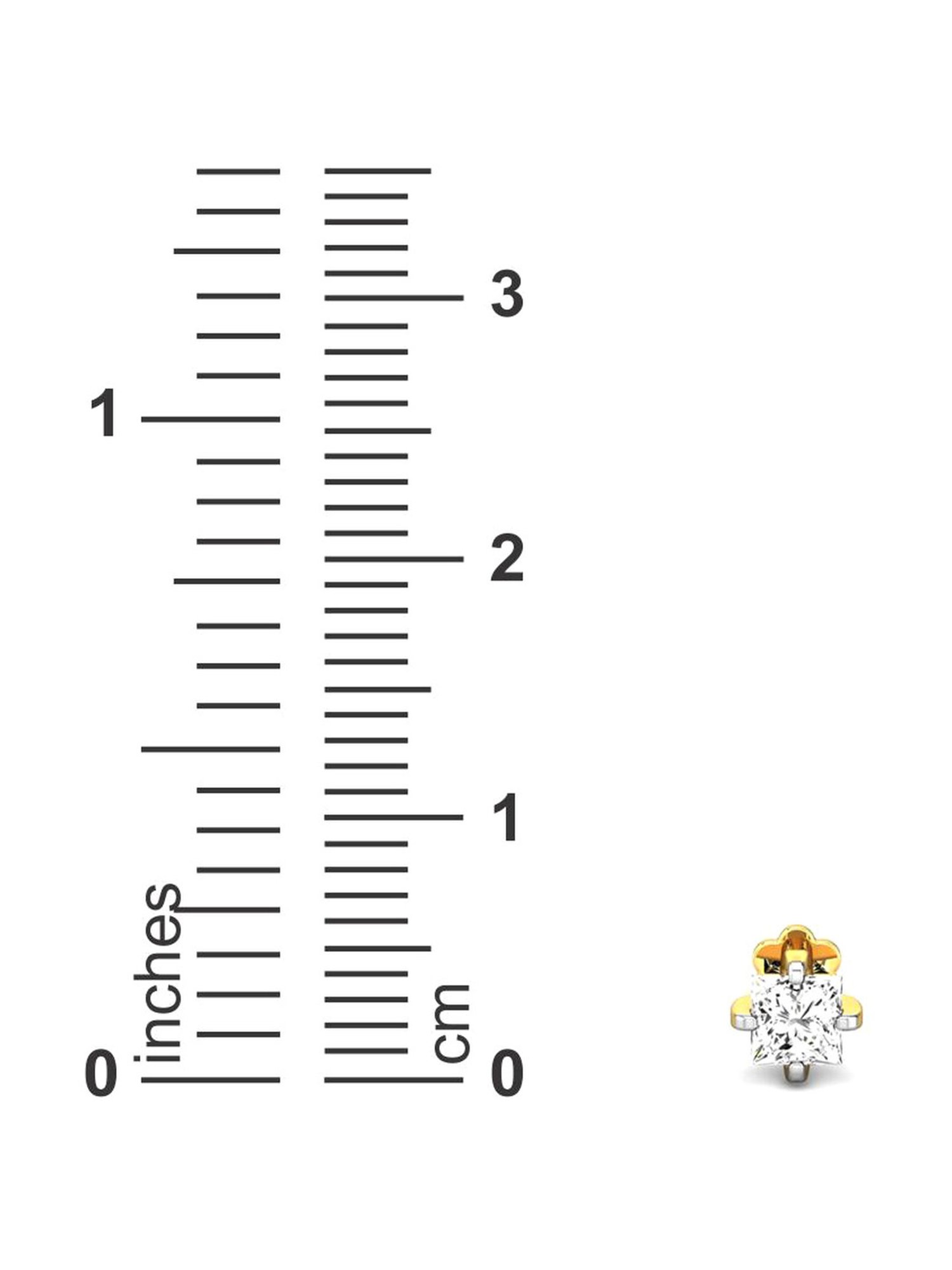 Candere by Kalyan Jewellers 18k Yellow Gold & Diamond Nosepin for Women