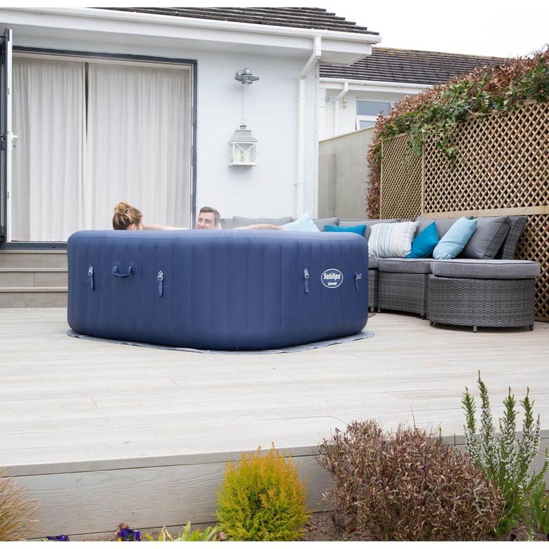 Bestway 60022E SaluSpa Hawaii 71-Inch x 26-Inch 6 Person Outdoor Inflatable Hot Tub Spa with Air Jets,  Pump, 2 Filter Cartridges, and Tub Cover, Navy