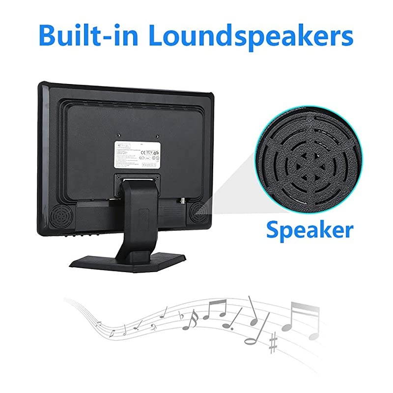 17" Inch Monitor 1280x1024 HDMI Monitor 4:3 TFT LCD Color Screen with BNC/VGA/AV/HDMI/USB Earphone Outputfor PC Laptop Security Monitoring Built-in Speaker