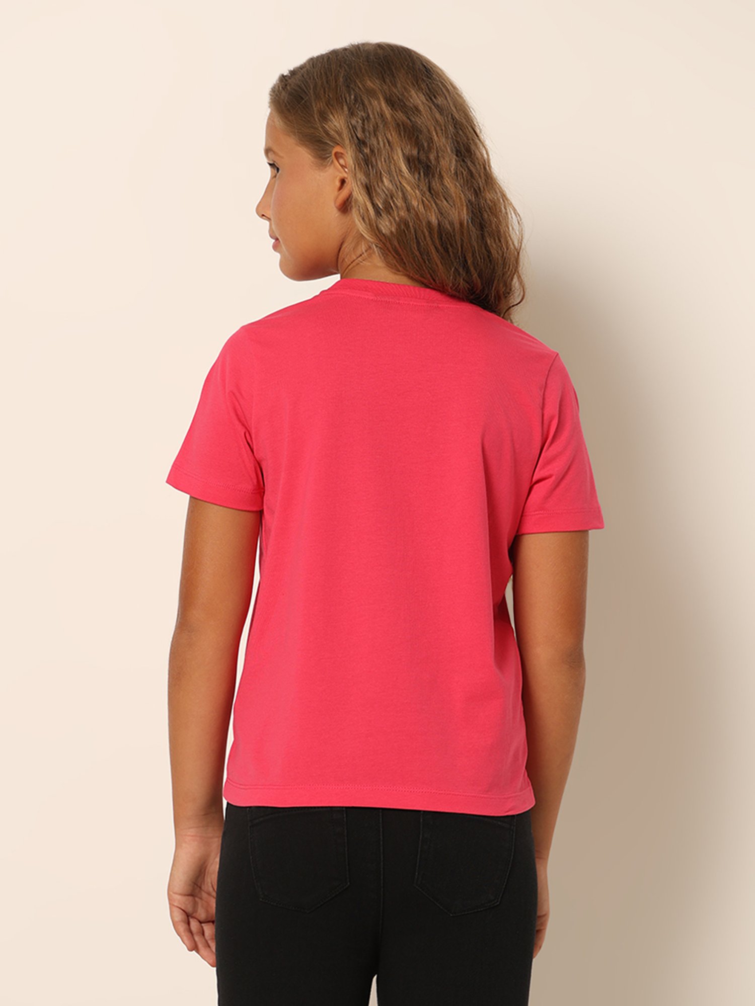 VERO MODA GIRL Pink Printed T-Shirt