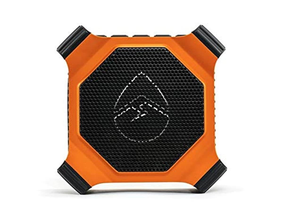 ECOXGEAR EcoEdge Plus GDI-EXEGPL400 Rugged Waterproof Floating Portable Bluetooth Wireless 20 Watt Smart Speaker with Bottle Opener and LED Party Lights (Orange)