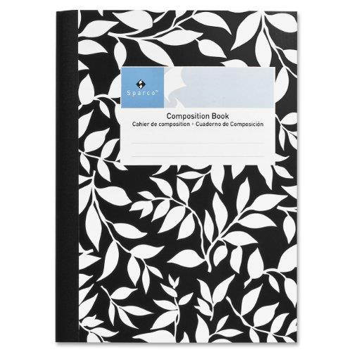Sparco Compositn Book College Rld. 92 Bright 80 Sh 7-1/2"x10" BK/WE 65277