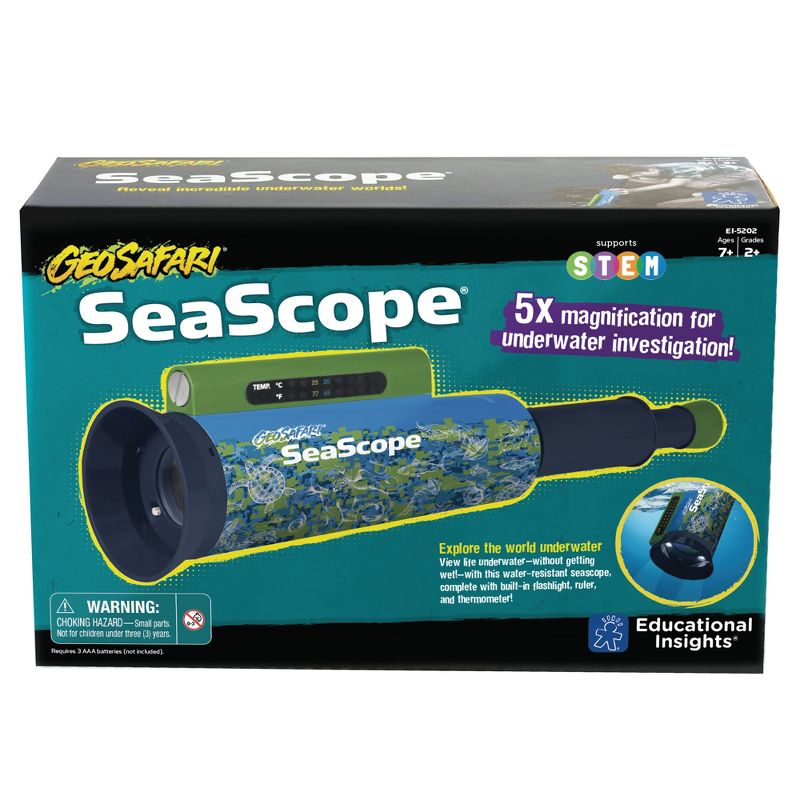 Educational Insights GeoSafari SeaScope, Explore Underwater Without Getting Wet, Includes Magnifier & LED Flashlight, Ages 8+