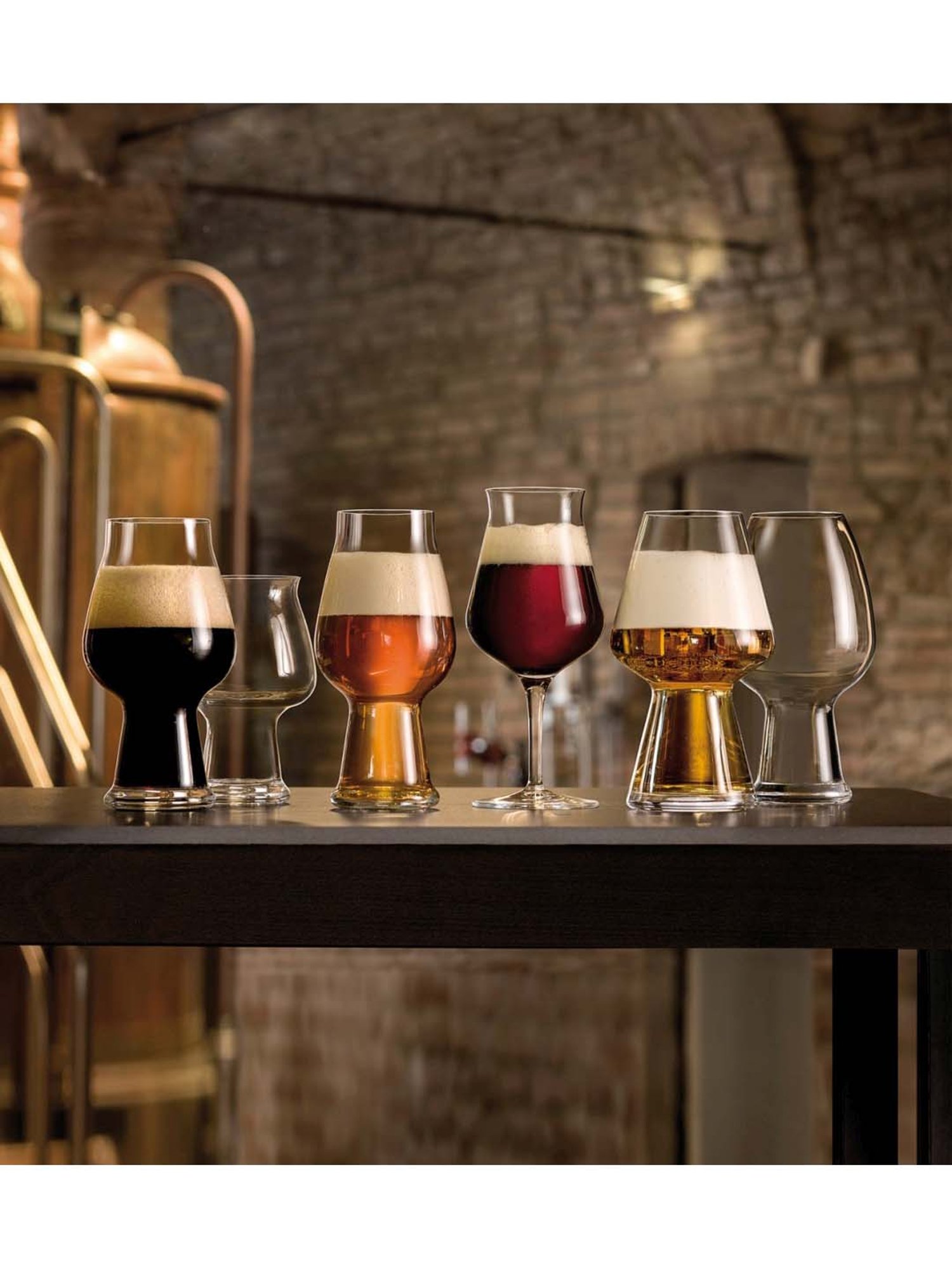 LUIGI BORMIOLI Birrateque Transparent Beer Glasses - Set of 6