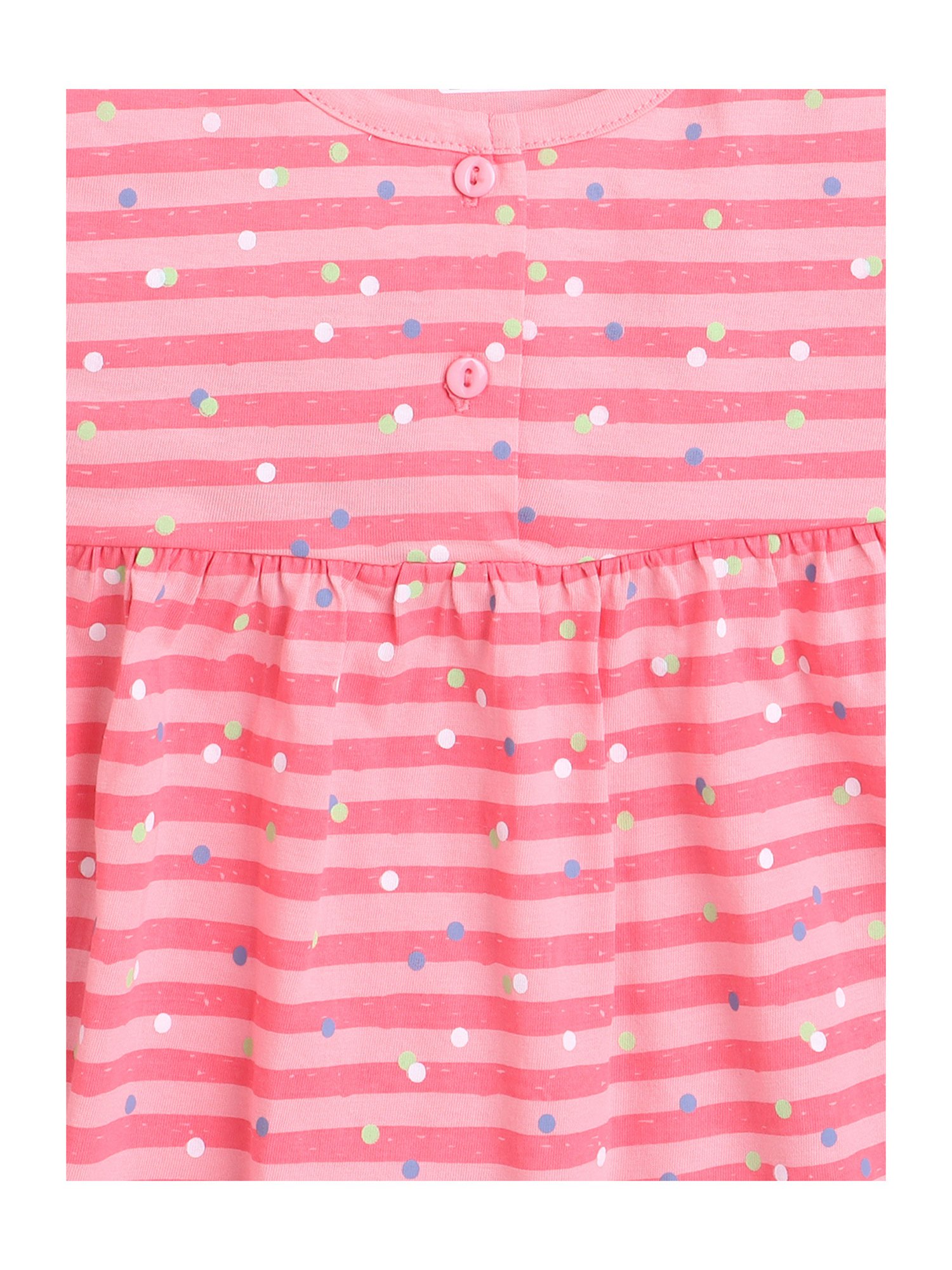 Bumzee Kids Coral Striped Frock