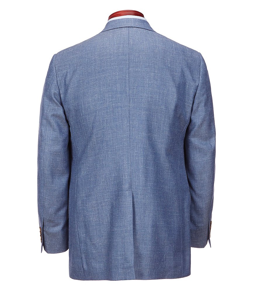 Ralph Ralph Lauren Classic Fit Solid Blue Wool Blend Sportcoat
