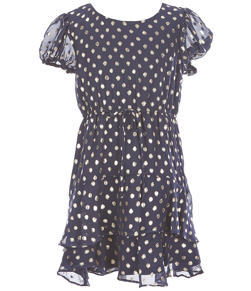 Rare Editions Big Girls 7-16 Tie-Dye Pleated Chiffon Maxi Dress