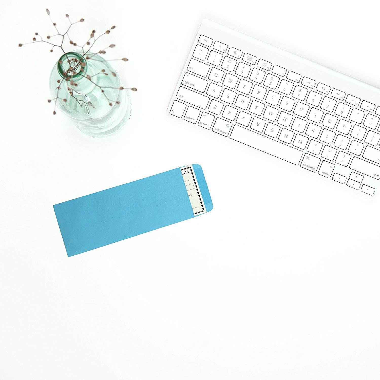 JAM PAPER #10 Policy Business Colored Envelopes - 4 1/8 x 9 1/2 - Blue Recycled - 50/Pack