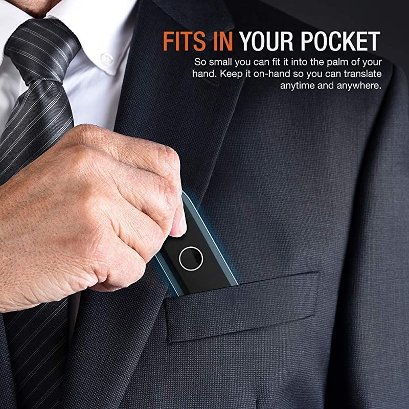 Cheetah  Smart Instant Language Translator Device UV Black Portable Foreign Language RealTime 2Way Translations Support 42 LanguagesVoice Operated