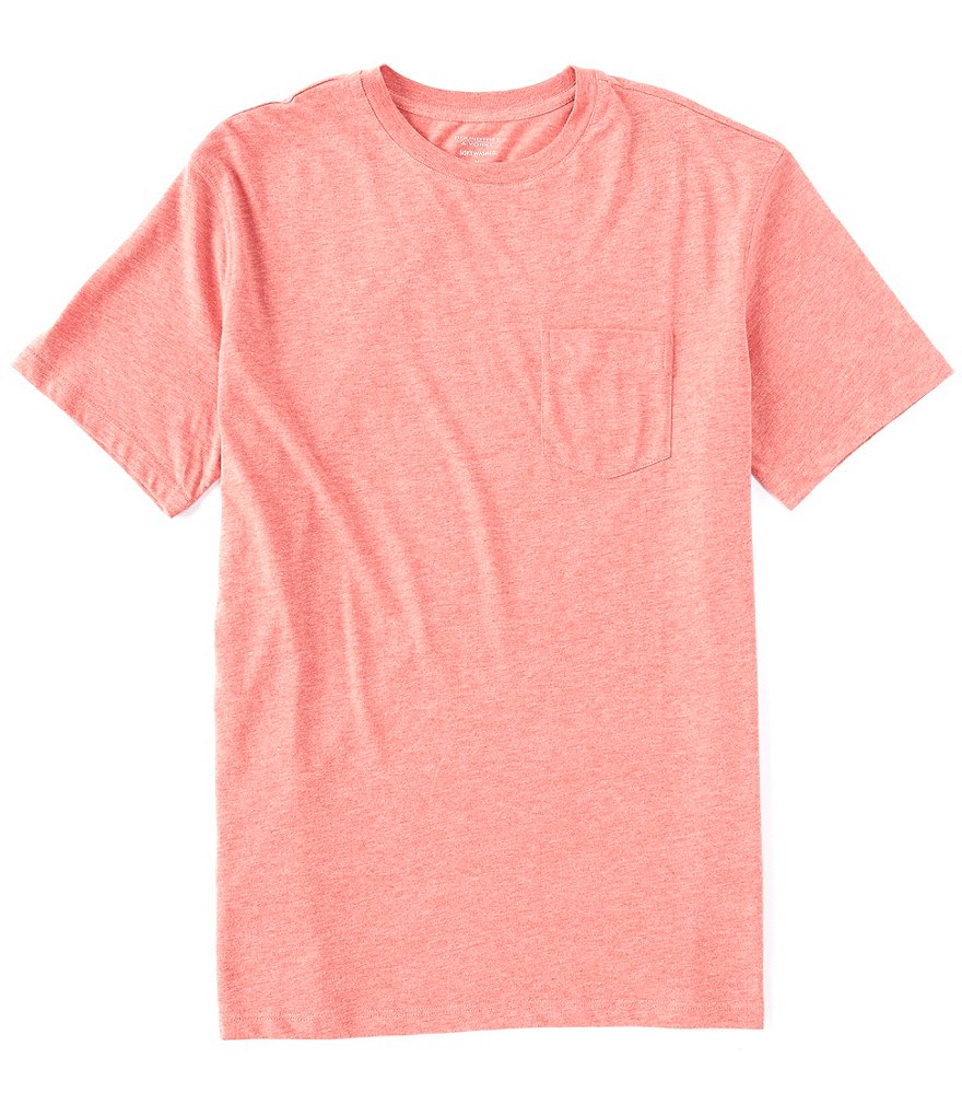 Roundtree & Yorke Soft Washed Short-Sleeve Solid Pocket Crew