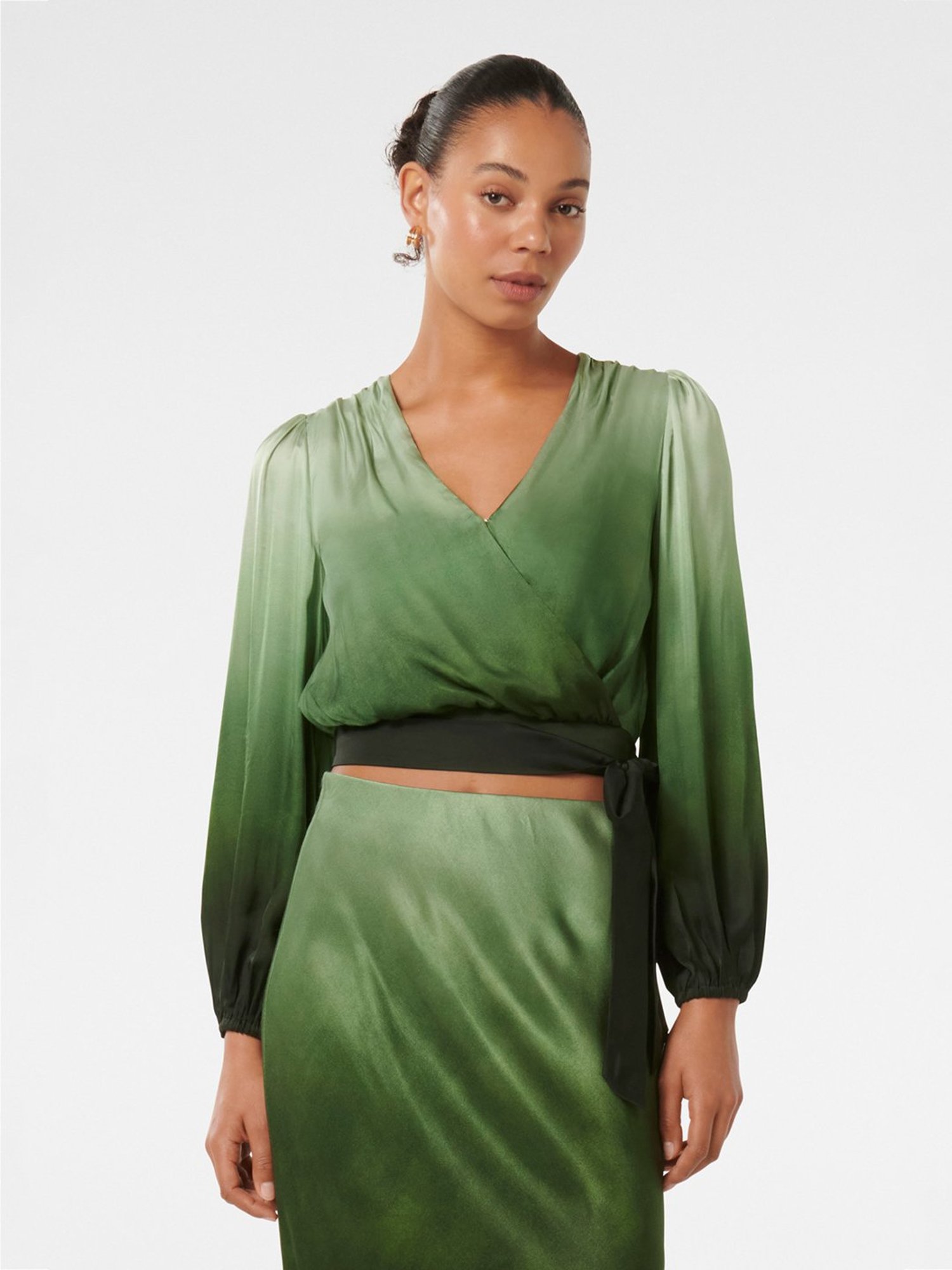 Forever New Bethany Ombre Blouse Crop Top