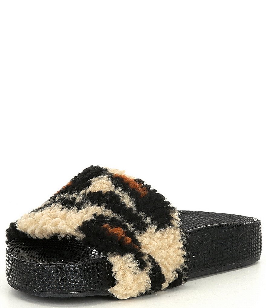 Steve Madden Girls' J-Shear Leopard Print Slides (Youth)