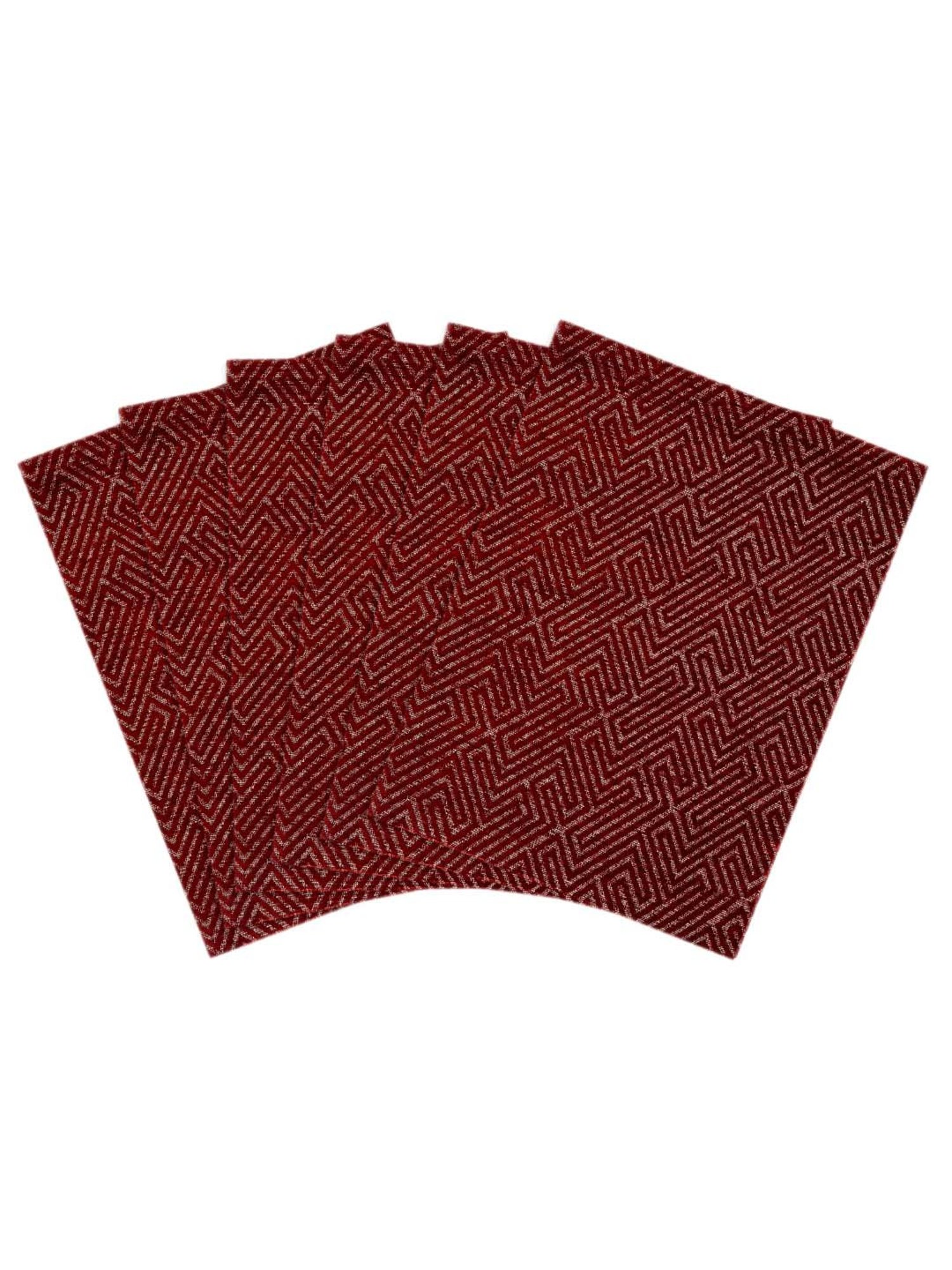 Saral Home Maroon Chenille Placemats - Set of 6