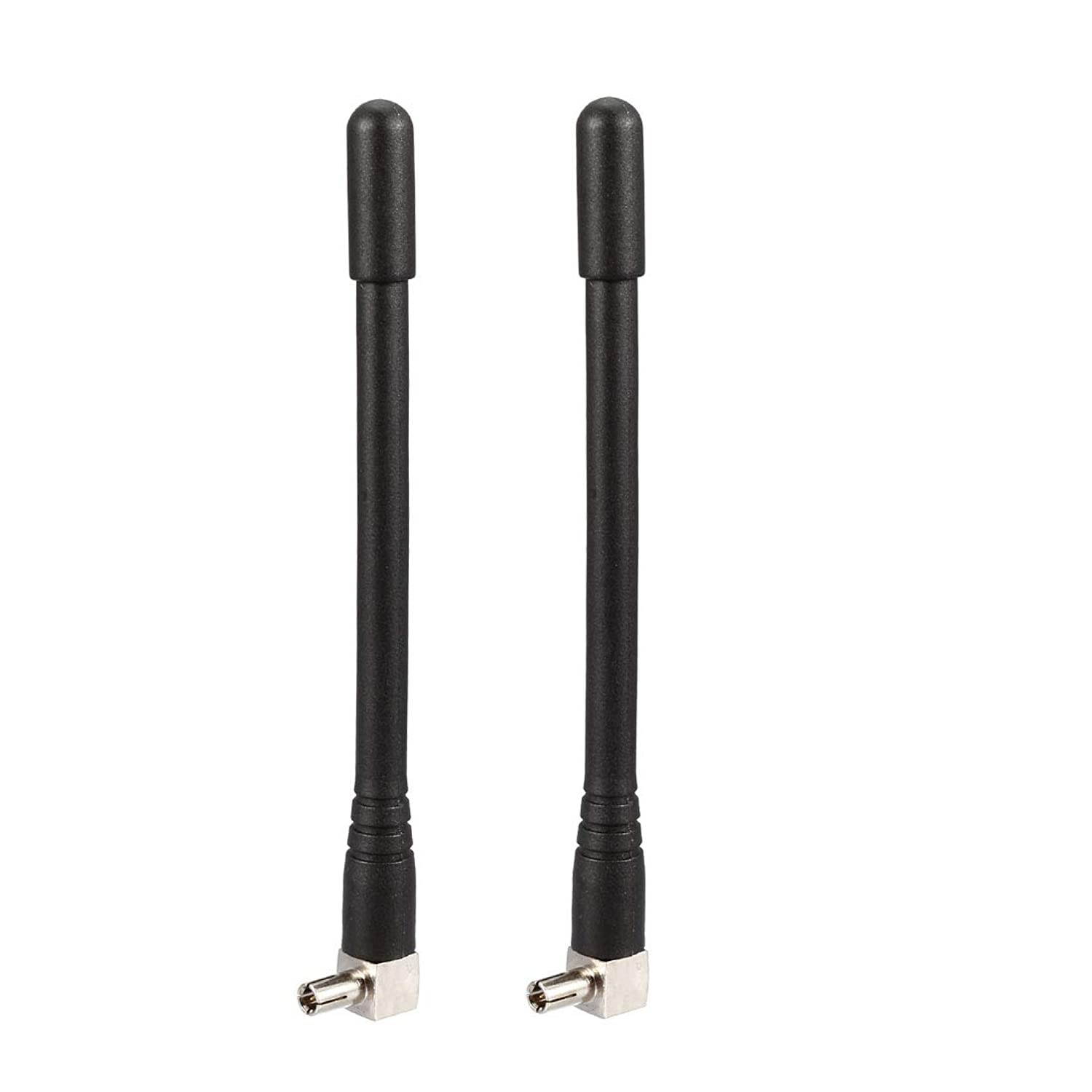 uxcell GSM GPRS WCDMA LTE Antenna 3G 4G 3dBi 700-2700MHz TS9 Male Right Angle Connector Omni Directional 2Pcs