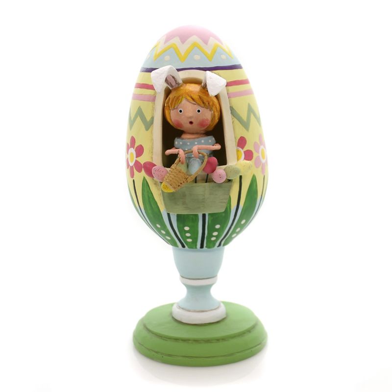 Lori Mitchell 8.5" Bea Blossom Easter Egg House Stand Figurine  -  Decorative Figurines