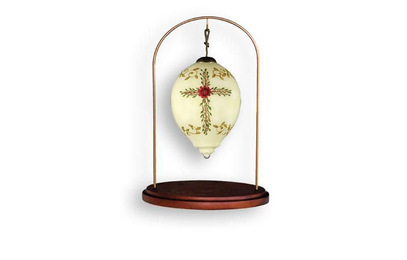 NeQwa 5.25" Ne'Qwa Walnut Finish Christmas Ornament Metal Hanging Stand #016