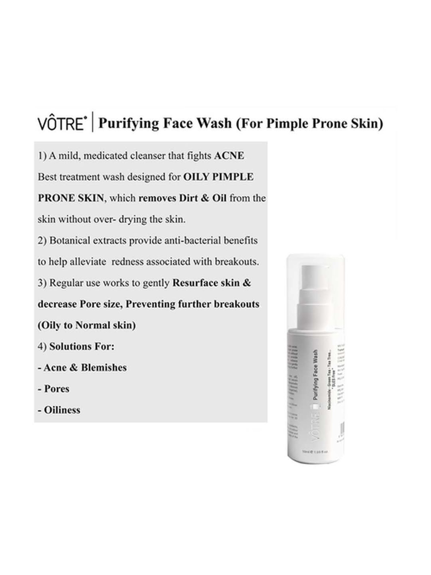 Votre Purifying Face Wash - 50 ml