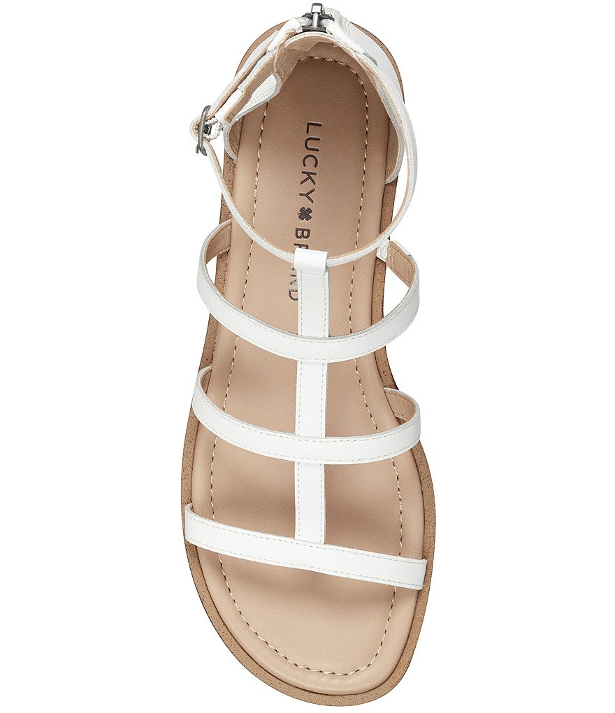 Lucky Brand Ellian Leather Gladiator Wedge Sandals