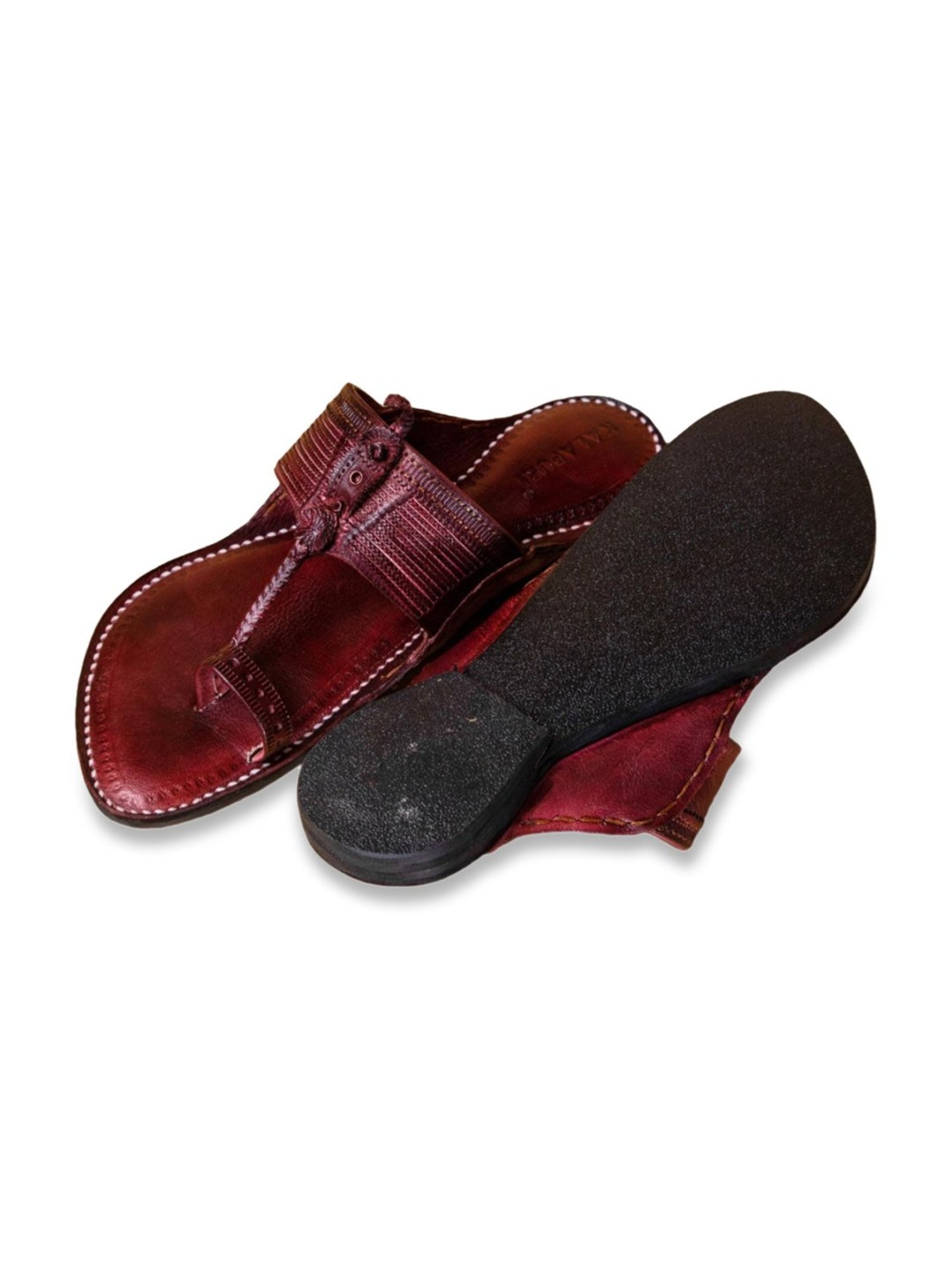 Kalapuri Men's Bordo Kolhapuri Sandals