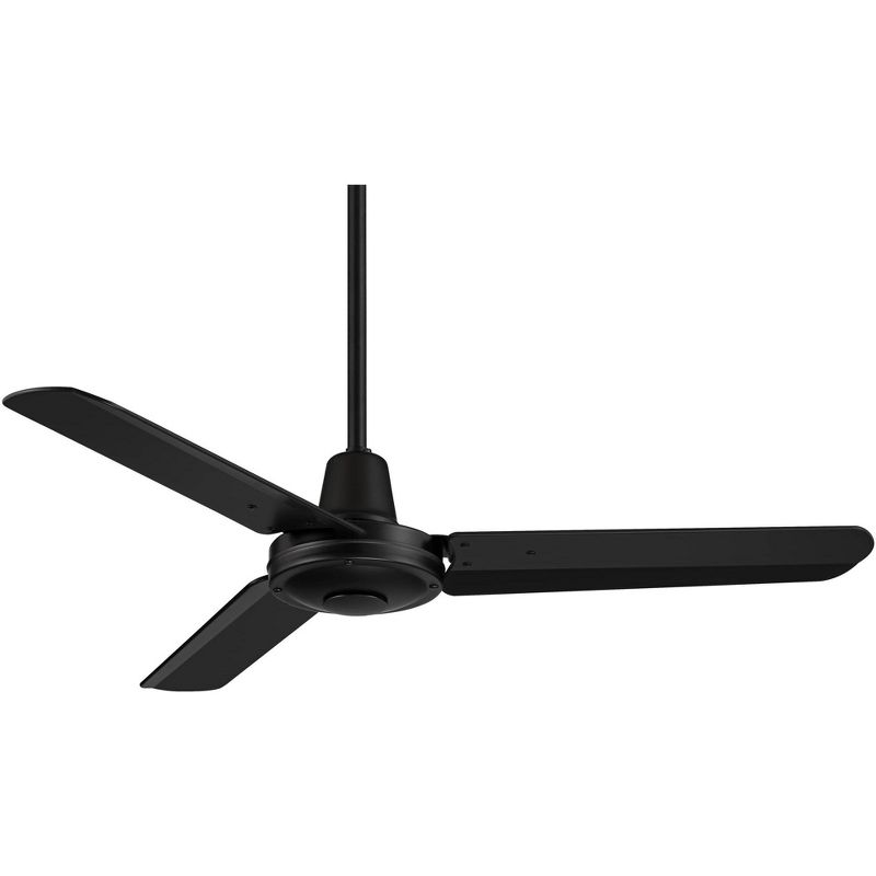 Casa Vieja 44" Plaza DC Matte Black Finish Damp Rated Ceiling Fan
