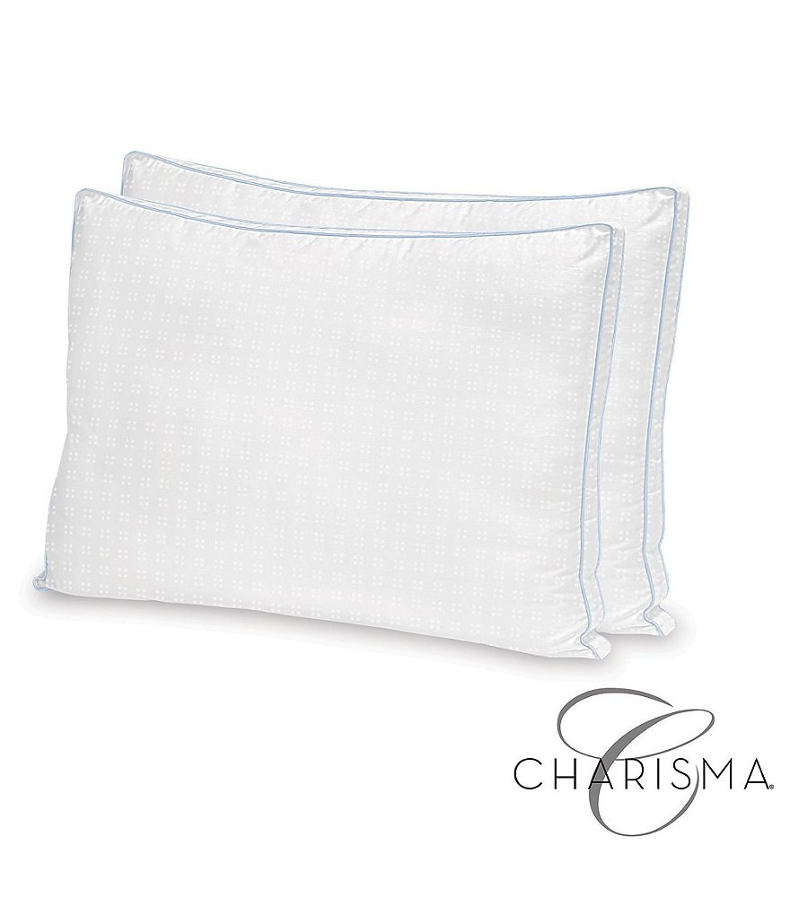 Charisma Set of 2 Gel-Infused Memory Foam Cluster and Gel Fiber Bed Pillow