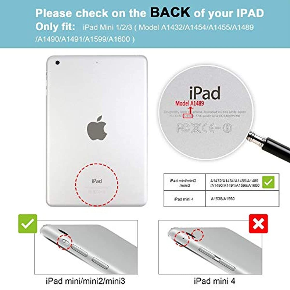 ProCase Purple iPad Mini 1 2 3 Slim Lightweight Case(Old Model A1432 A1) Bundle with Black Slim Compact Portable Wireless Keyboard