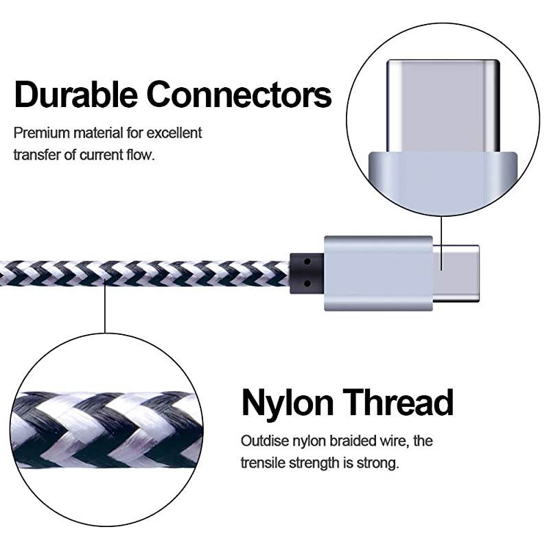 C Car Charger Wall Charger Brick with 2Pack 6ft Type C Cable Fast Charging Cord Compatible Samsung S20 FE 5G S10e A80 A71 A51 A20 Note20 Ultra 10+ 9 LG G8 V60 ThinQ Stylo 6 5 Pixel 4a 3a 3 2 XL