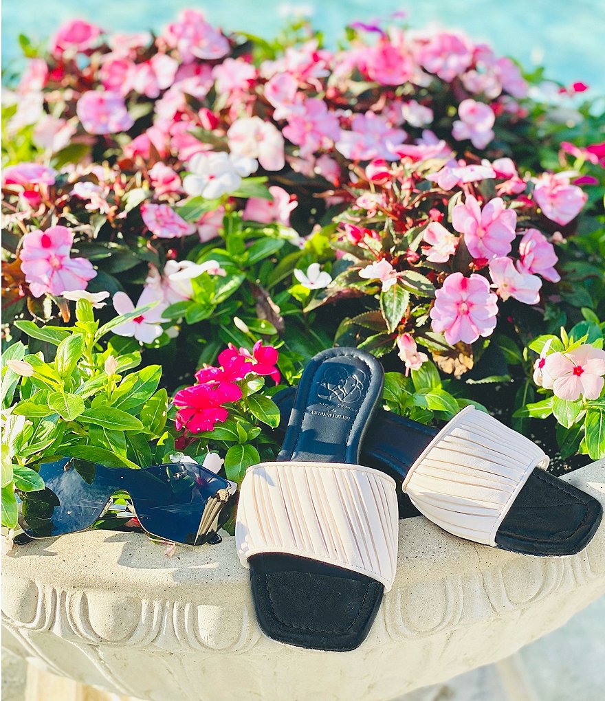 Antonio Melani x Kimberly Whitman Magnolia Pleated Leather Dress Flats