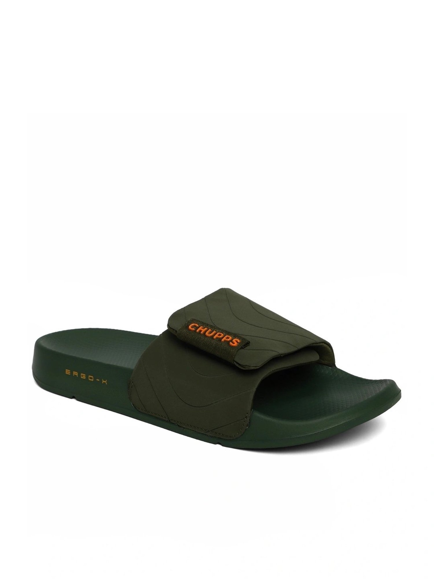 Chupps Men's Flow ErgoX Plus Olive Slides