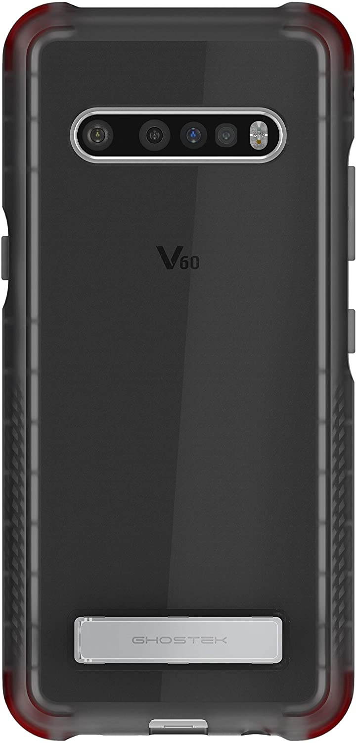 Ghostek Covert LG Velvet Case Clear with Kickstand and Grip Bumper Slim Phone Cover Ultra Thin Shockproof Design Heavy Duty Protection Wireless Charging for 2020 LG Velvet 5G (6.8 Inch) - (Smoke)