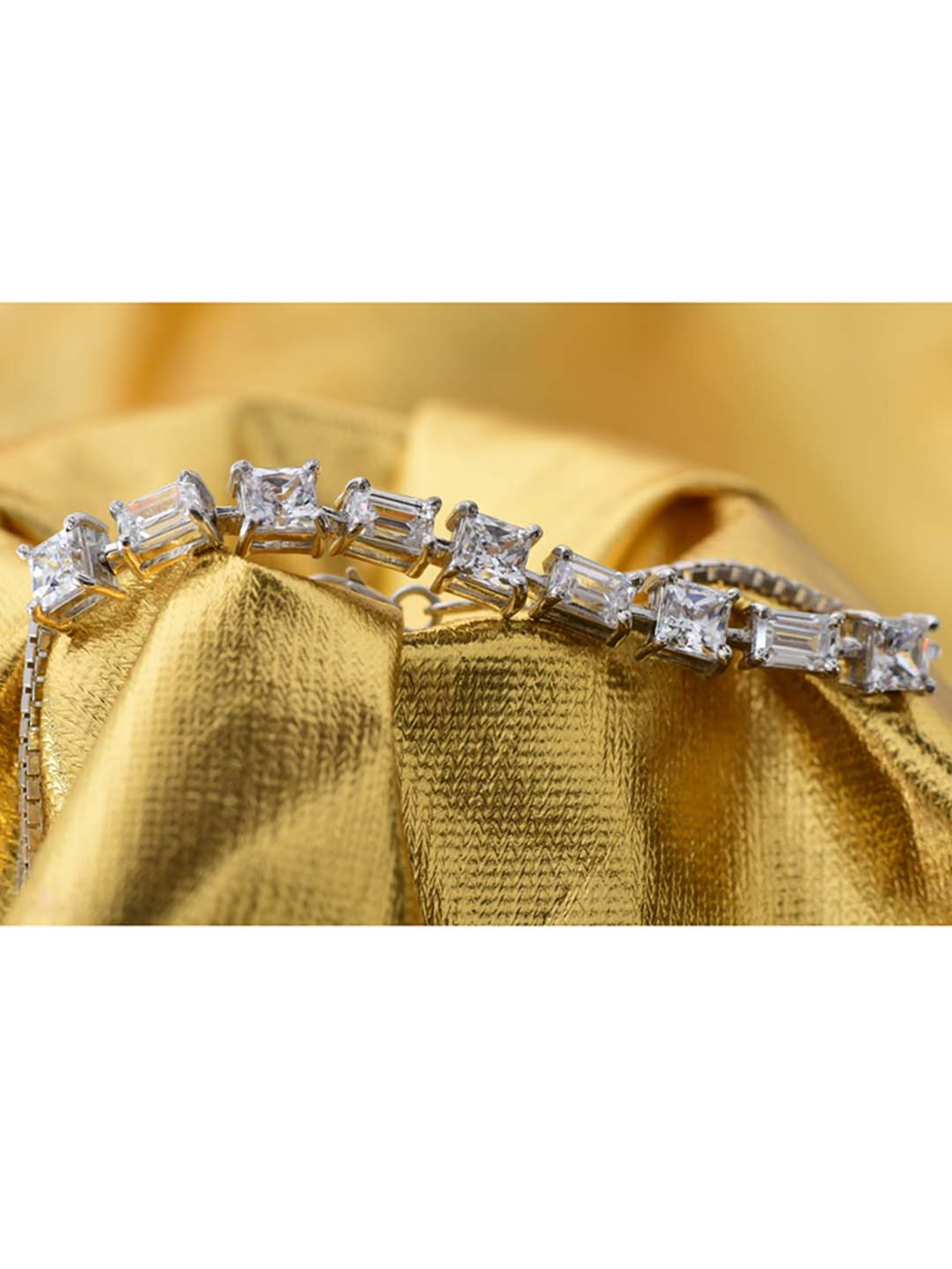 Clara Capri 92.5 Sterling Silver Swarovski Zirconia Bracelet
