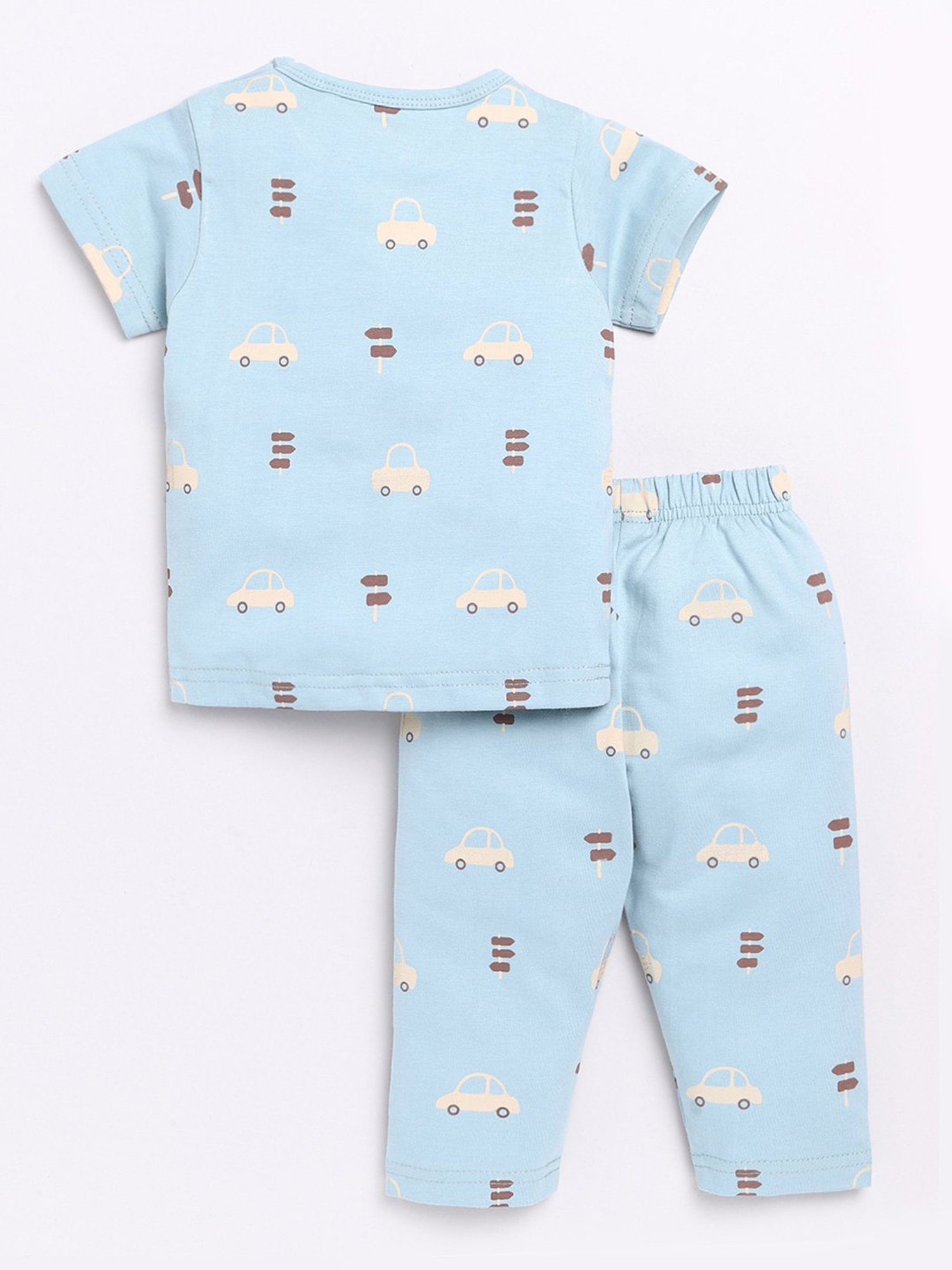 Clt.s Boys Light Blue Printed T-Shirt with Pants