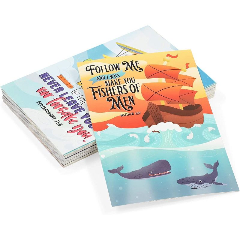 40-Count Motivational & Religious Post Cards, 20 Assorted Designs, Faithful Finds Inspirational, 4x6 inches