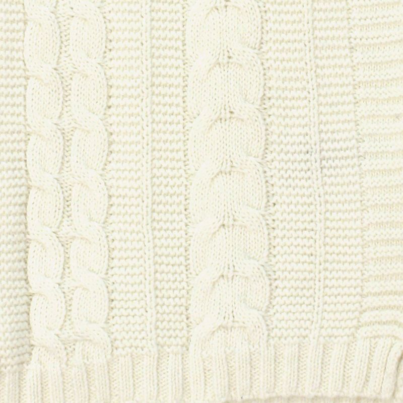 Kimberly Grant Cable Knit Blanket - Ivory
