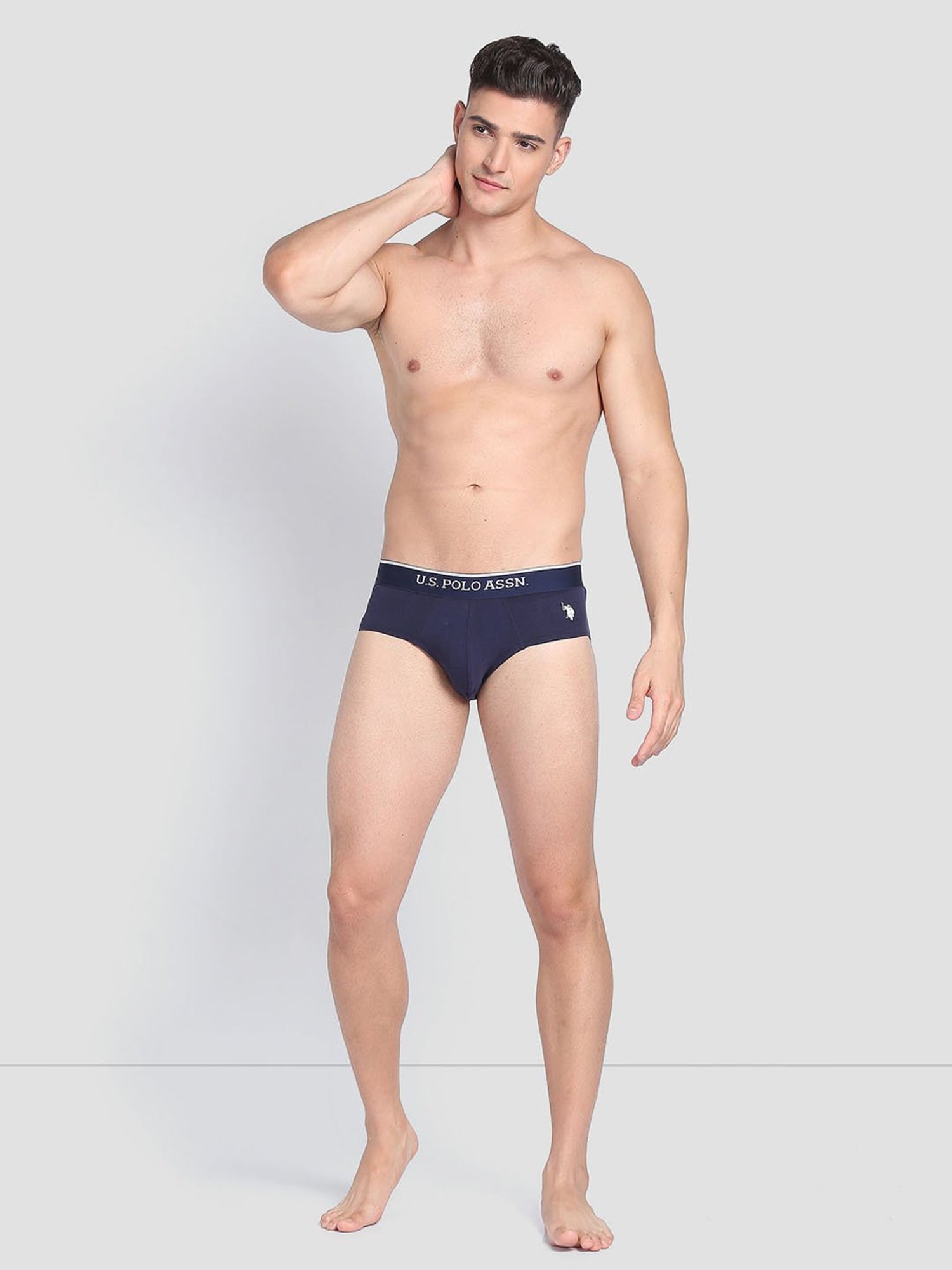 U.S. Polo Assn. Multicolor Cotton Regular Fit Briefs - Pack Of 3