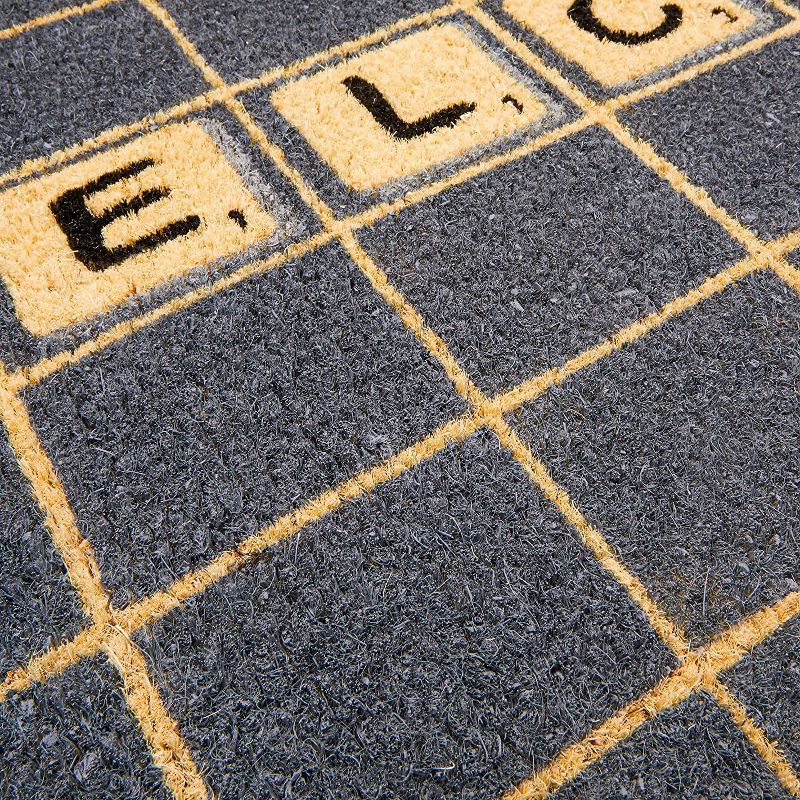 Juvale Welcome Scrabble Tile Coir Door Mat Indoor Outdoor Doormat Nonslip Front Rugs 17"x30"