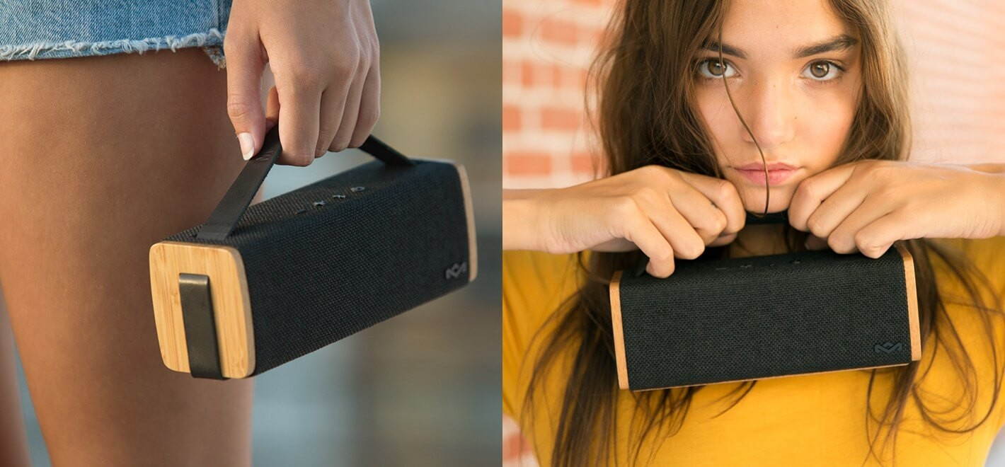 House Of Marley Riddim BT Bluetooth Speaker, Signature Black, EM-JA012-SB