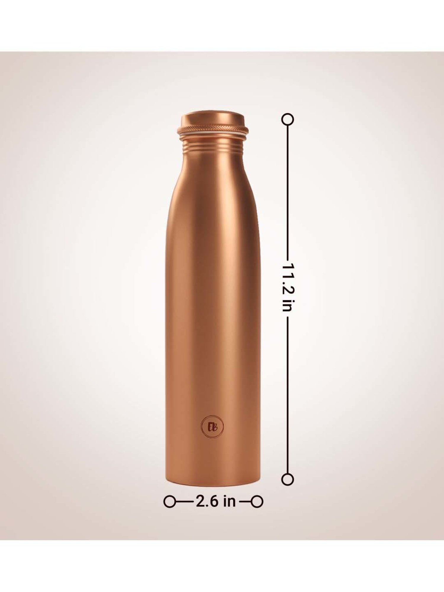 Everything Beautiful Reddish Brown Copper Water Bottle - Seamless (0.95 L)
