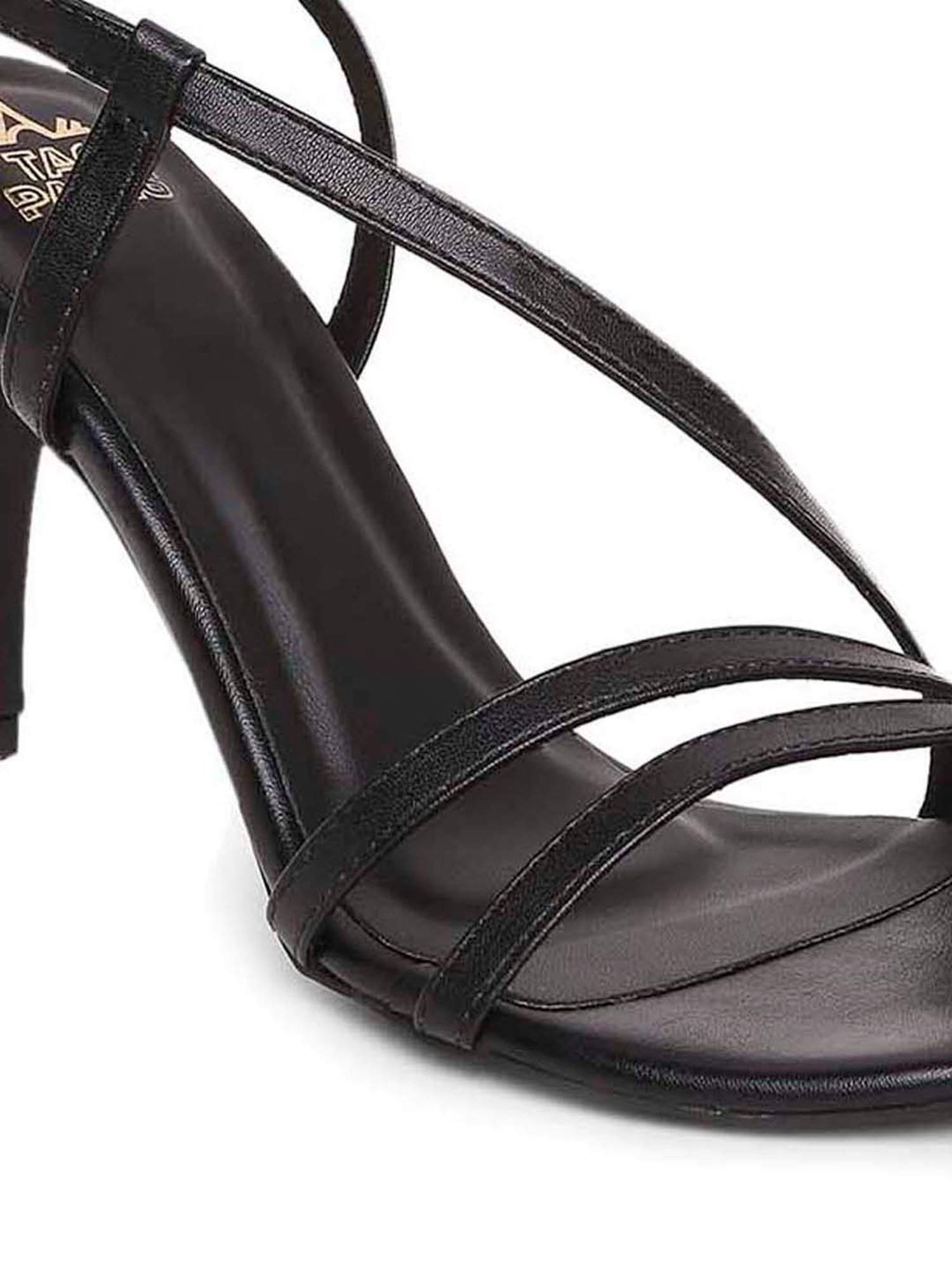 Tao Paris Women's Black Ankle Strap Stilettos
